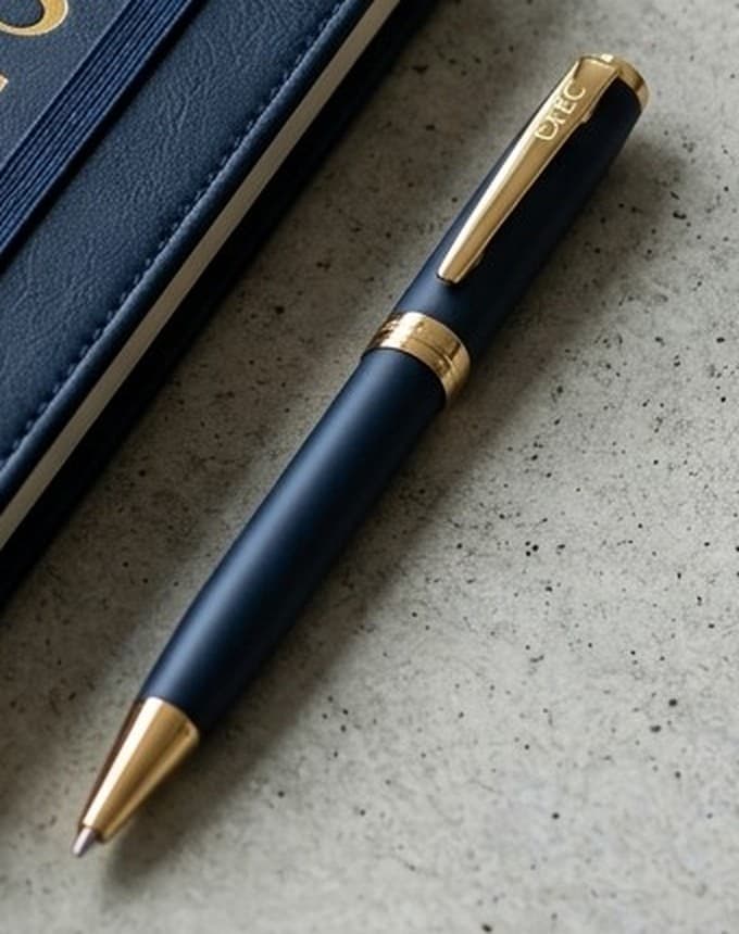 Navy and gold CloudTech Executive Pen